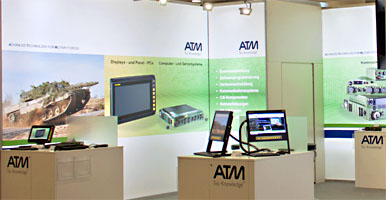 The ATM stand at the AFCEA trade exhibition