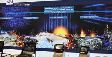 ATM display systems at the AFCEA exhibition stand